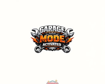 Modo Garagem Ativado PNG Mecânico Citação Engraçada Ferramentas Engrenagens Design Gráfico Automotivo PNG