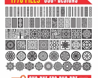 Laser Cut Geometric Panel Designs: CNC Wall Art SVG Bundle (Digital Download)