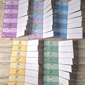 1 x Toilet Visual Folding Tick Chart I Toileting Routine Visuals I Autism & SEN Support I Portable Toilet Chart I Choice of Colours