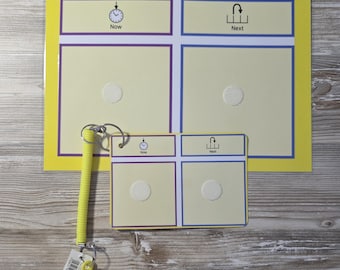 Matching A4 & Mini Now and Next Boards I Visual Support Routine Board I Choice of Colours