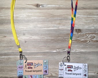1 x Travel Visual Lanyard for Autism & SEN I Airport Communication Cards I Holiday Routine Visuals I Flying Support Aid