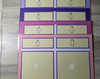 1 x Coloured A4 Now and Next Board - Visual Support for Transitions - Autism, SEND, Communication Aid, Non-verbal