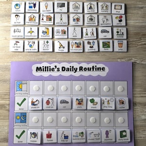 Daily Routine Tick Chart for Kids I 48 Visual Symbols Routine Chart I Autism Visual Schedule I Sen I Non-verbal I Choose symbols