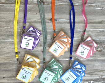 24 Everyday Communication Cards on Breakaway Lanyard I Autism Visual Supports I SEN Communication Aid I PECs Style I Choice Cards