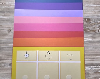 1 x A4 Now Next Then Board - Visual Routine and Transition Support - Choice of Colours - Autism and SEN Communication Aid