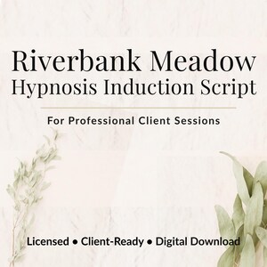 Flussufer Wiese Hypnose Schrift | Wellness Praktizierende Einführung (Digitaler Download)