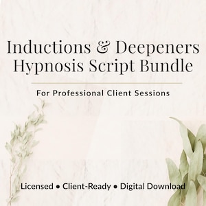Hypnose Induktions Skript Bündel | 5er-Pack, Wellness-Tool (Digitaler Download)