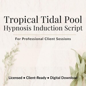 Tropischer Tidal Pool Hypnose ; Wellness-Praktiker-Ressource (Digitaler Download)
