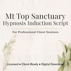 Mountaintop Sanctuary Hypnose Schrift | Wellness-Praktiker-Ressource (Digitaler Download)