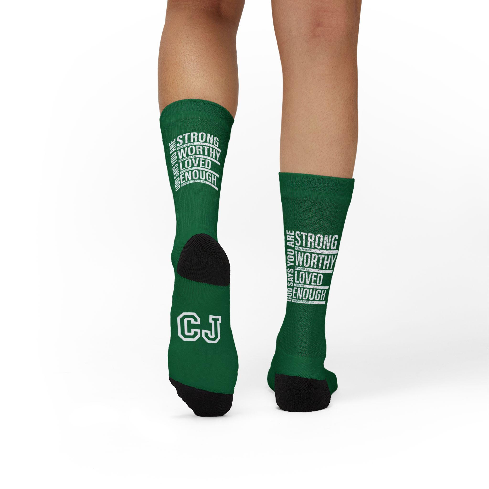 Scripture Socks Personalized Christian Name Initials Bible Verse Socks Christian ...