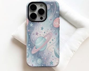 Starry Sky Planet Phone Case,Watercolor colorful universe Star Cover For iPhone 17 16 15 14 13 12 11 Pro Max, Samsung S25 S24 Ultra,Magsafe