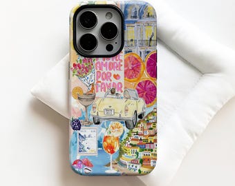 Coquette Italian Summer Collage Phone Case,The romance of coastal town,iPhone 17 Pro Max 16 15 14 13 12 11,Samsung S25 S26 Ultra,Magsafe