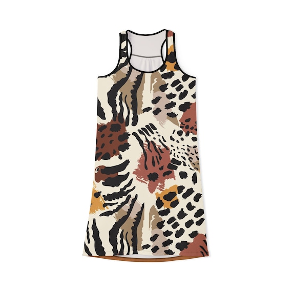 Animal Print Racerback Dress: Casual Chic Summer Beachwear