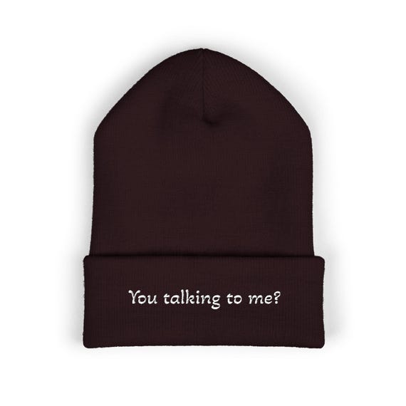 Embroidered Cuffed Beanie: Unisex Turbo Acrylic Winter Hat