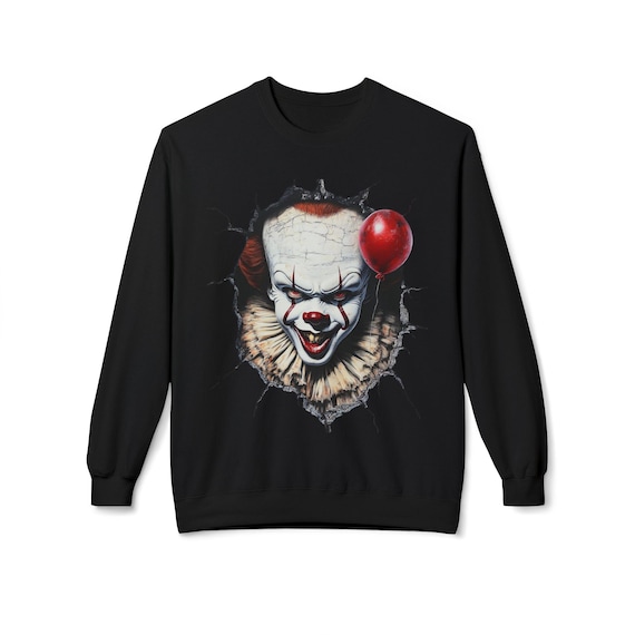Creepy Clown Sweatshirt: Unisex Halloween Horror Apparel