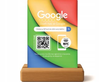 Google Presenter NFC y QR colorido - Soporte / Soporte de revisión de Google