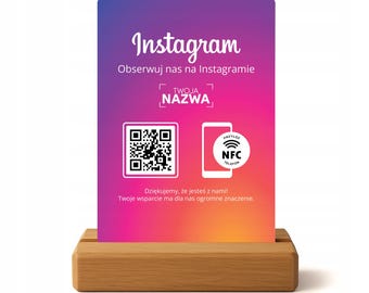 Instagram Stand - stand/presentador con NFC y QR para tu perfil