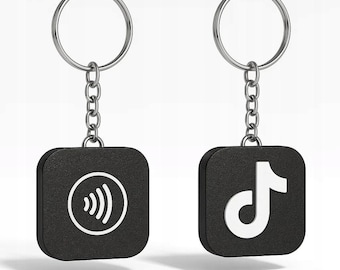 Llavero NFC de TikTok: enlace personalizado a perfil o video, listo para usar
