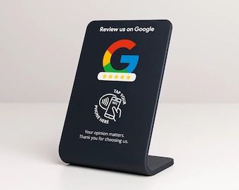 Soporte NFC para reseñas de Google: un elegante soporte "Reseñanos en Google" para recopilar reseñas