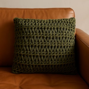 Handgemaakte macramé kussensloop, decoratieve kussensloop 40 x 40 cm, boho sierkussenhoes, aangepast formaat en kleuropties | Boho-huisdecoratie |
