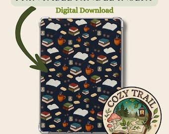 Inserto imprimible para Kindle de Libros y Café - Descarga digital
