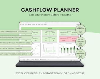 Advanced Cashflow Planner Excel | Financial Dashboard & Cashflow Forecast