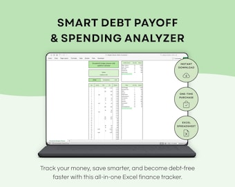 Smart Debt Payoff & Spending Analyzer | Excel Budget + Debt Tracker