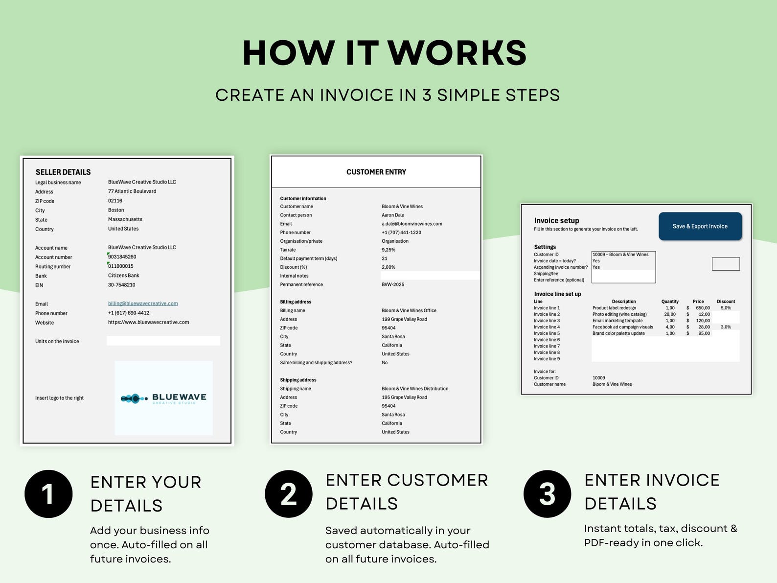 Automated Invoice Generator US + Nl-only, Small Business Excel Template ...