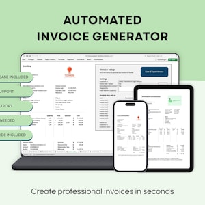 Automated Invoice Generator Excel US & NL-only | Invoice System with Dashboard, Databases + Slicers, Auto Invoice Numbers