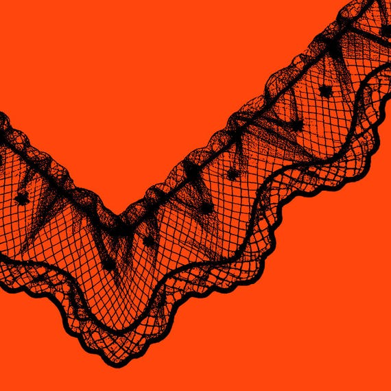 Black Lace Heart Clipart – Gothic Crochet PNG Set (digital