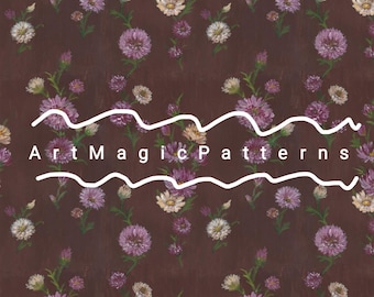 Lila Aster Blumenmuster: Elegantes Textildesign