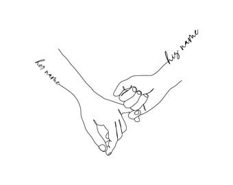 Holding Hands PNG Pinky Hold Love SVG Cricut Cut File Customize With Your Own Text Dates Hands Design Besties Couple Best Friends wedding dt