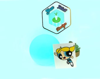 Adesivo de vinil premium da Bubble: As Meninas Superpoderosas