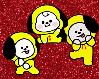 Adesivo de vinil Chimmy - Resistente à água - 2,5 polegadas