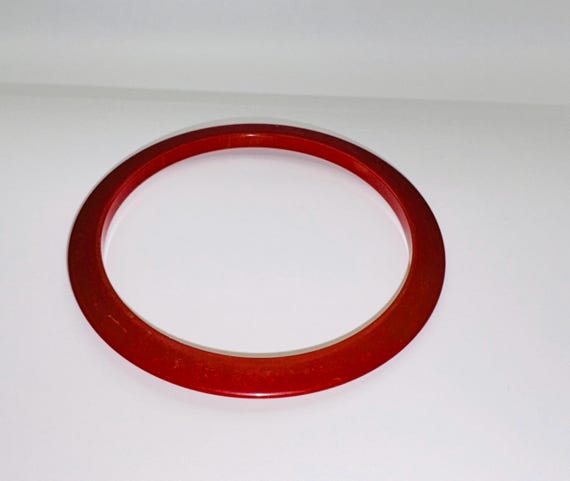 Bakelite Red spacer Bangle - image 1
