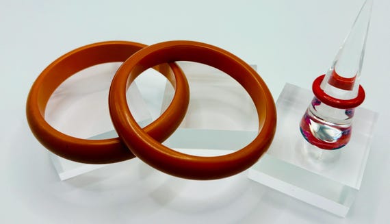 Bakelite Bracelet Set and Ring - image 2