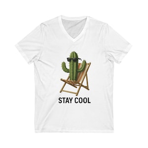 Unisex Jersey Short Sleeve V-Neck Tee