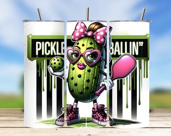 Pickleball Girl: 20 Unzen Tumbler Sublimationsdesign Digitaler Download
