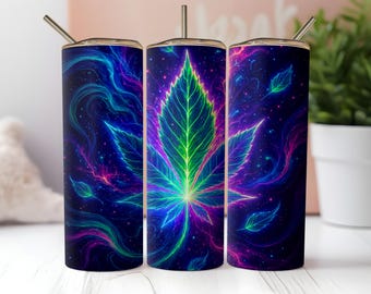 Marijuana Leaf Tumbler Wrap, 20oz Skinny Sublimation Design (Digital Download)