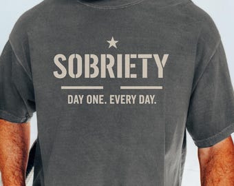 Comfort Colors Sobriety Shirt, Recovery Tee, Sober Gift