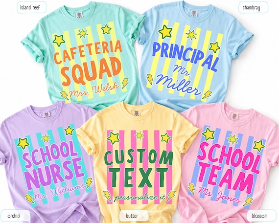 Comfort Colors School Staff Shirt, Funny Teacher Team Tee, Back To School Staff Gift, Office Principal Nurse Cafeteria School Tshirt