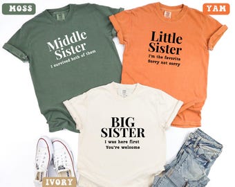 Matching Sister Shirts, Comfort Colors Sibling Outfit, Funny Sister Gift