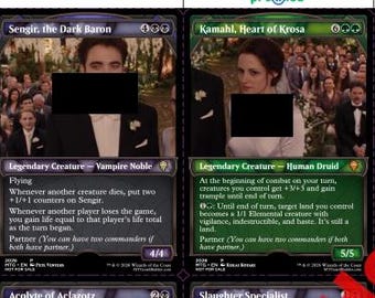MTG Twilight Commander Proxy-kortlek Skriv ut och spela Bella och Edward Magic: The Gathering