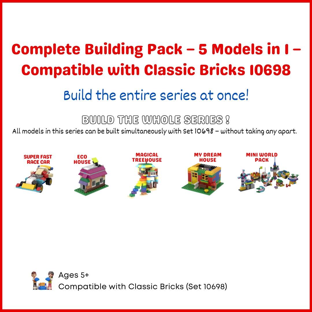 Building Block Instructions: 5-in-1 Model Pack (PDF Download for Set ...