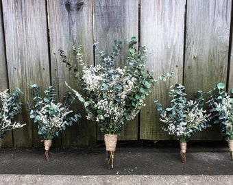 Dried flower bouquet, eucalyptus flowers, Natural greenery bouquet, eco friendly wedding, dried flowers, dried floral bouquet, green bouquet