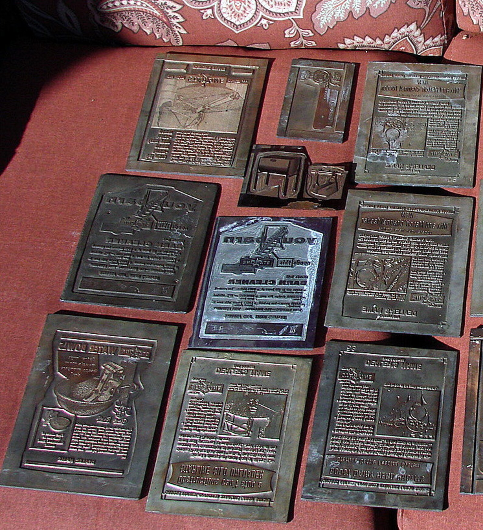 Old Advertising Printing Press Plates Heavy Lead and other Etsy