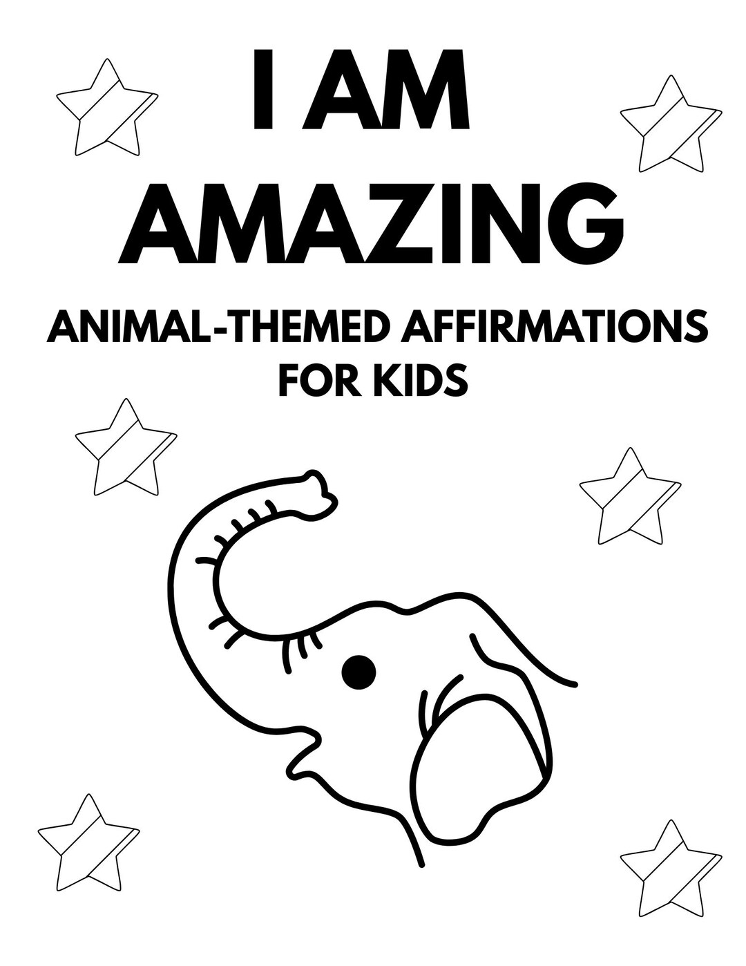 Set #2 | Printable Animal Affirmation Coloring Pages for Kids | 10 ...