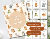 Baby Shower Guessing Game Book, Editable Baby Game, Baby DIY Activity, Kids Table Activity Pack, Kids Entertainment, DIY Baby Book Printable