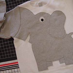 White Elephant Trunk shirt, elephant sweatshirt, elephant sweater, jumper, UNISEX adult sizes, white image 2