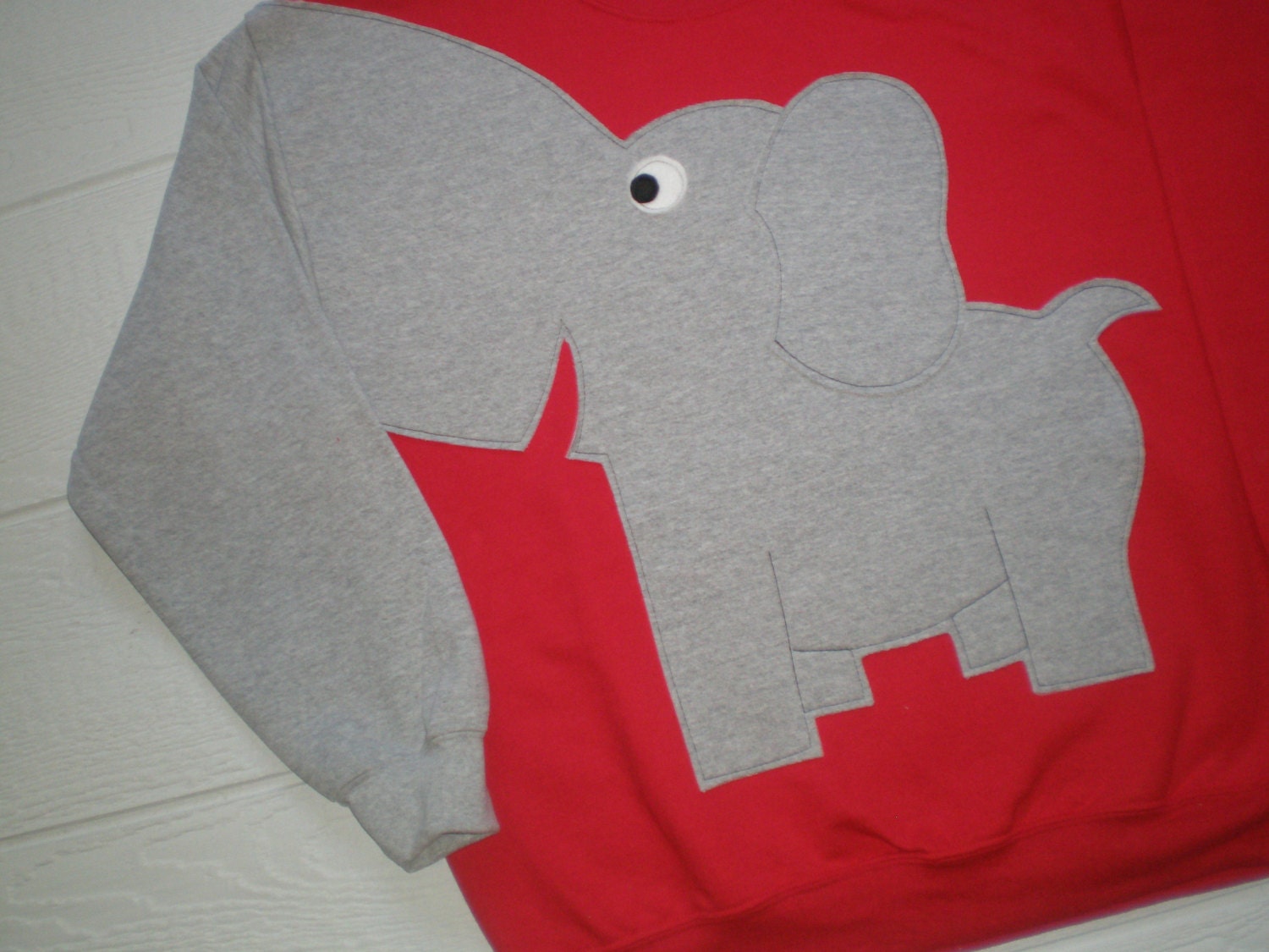 RED Elephant sweatshirt Trunk sleeve. Elephant costume Etsy